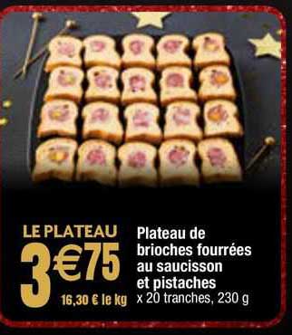 Plateau De Brioches Fourrées Au Saucisson Et Pistaches