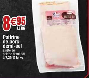 poitrine de porc demi-sel