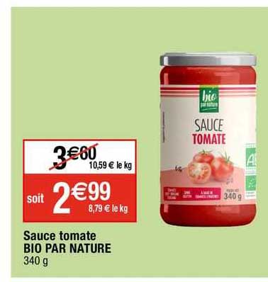 sauce tomate bio par nature