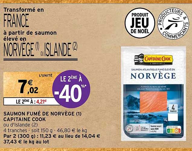 saumon fumé de norvège capitaine cook