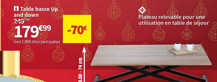 table basse up and down