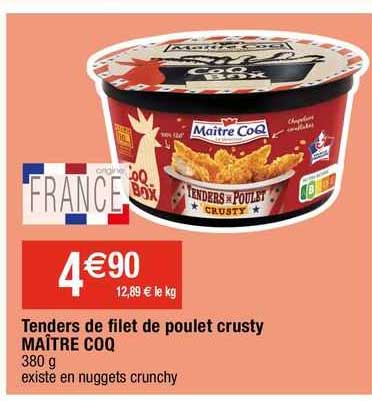 tenders de filet de poulet crusty maître coq