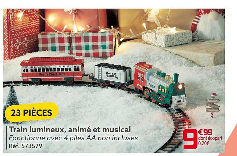 train lumineux, animé et musical