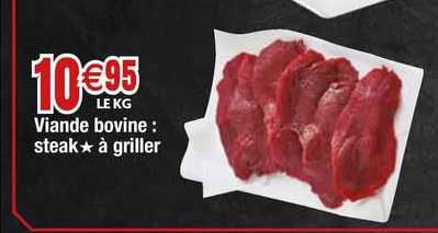 viande bovine : steak*à griller