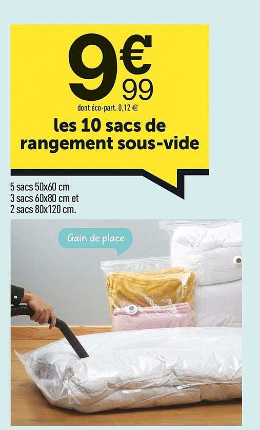 10 Sacs De Rangement Sous Vide
