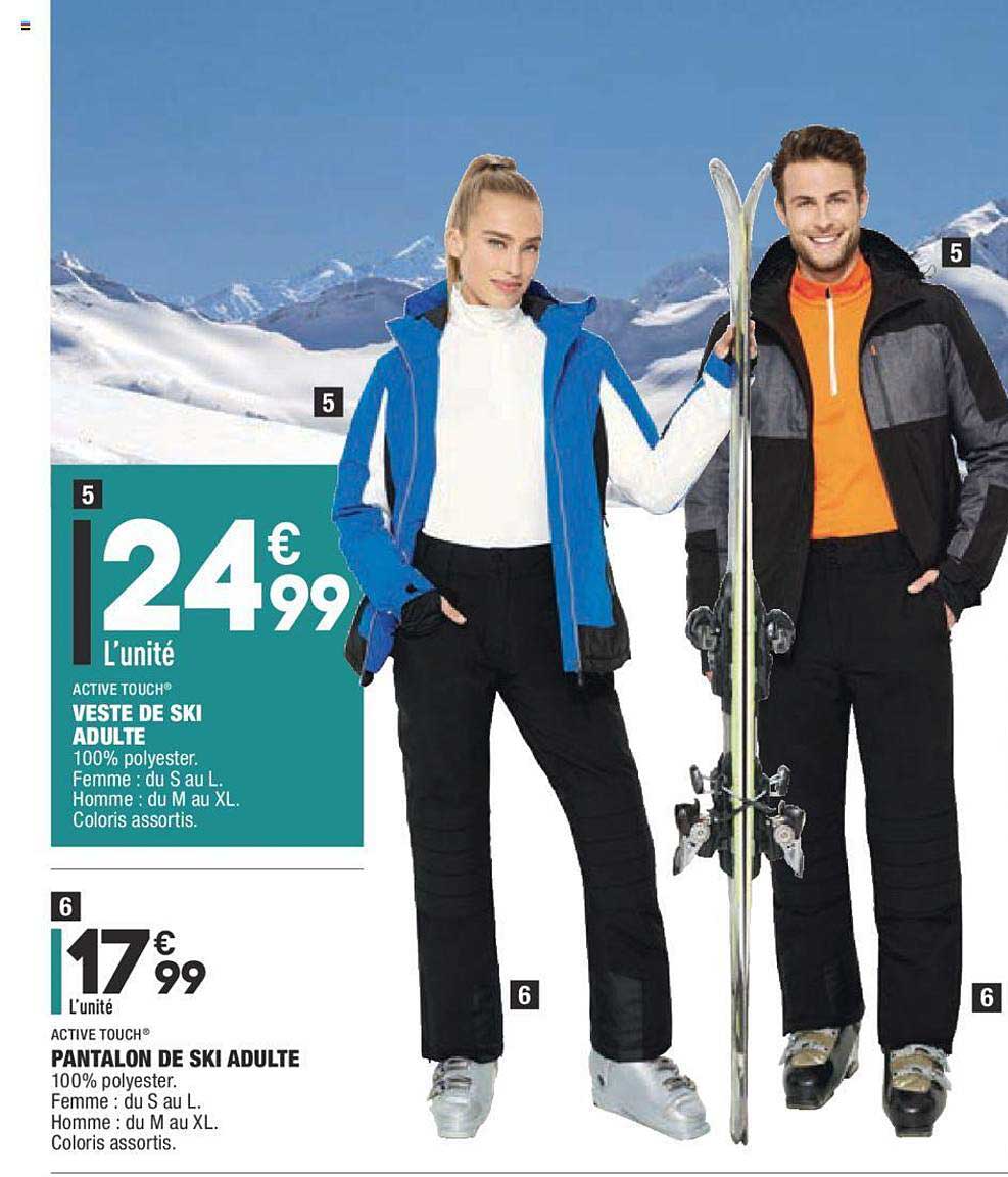 active touch pantalon de ski adulte