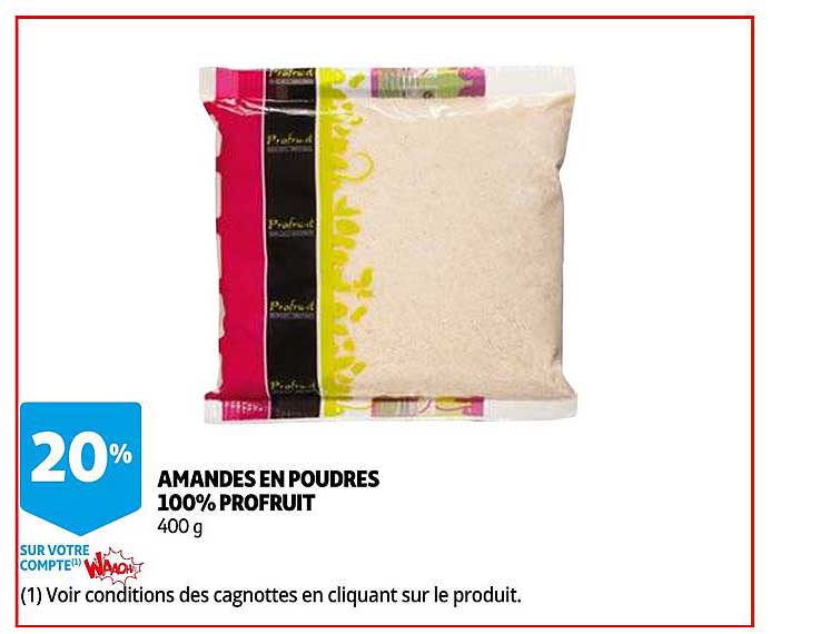 amandes en poudres 100% profruit