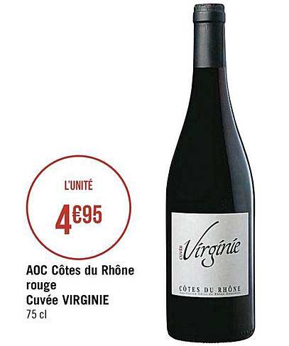 aoc côtes du rhône rouge cuvée virginie