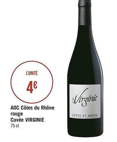 aoc côtes du rhône rouge cuvée virginie
