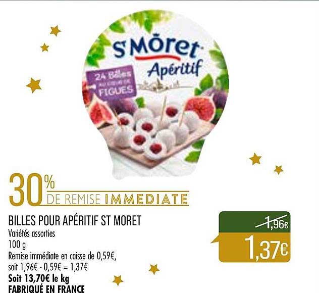 billes pur apéritif st môret 30% de remise immédiate