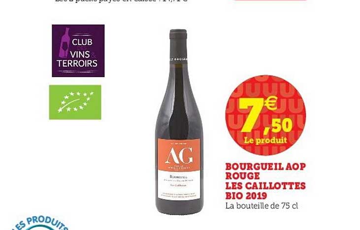 Bourgueil Aop Rouge Les Caillottes Bio 2019