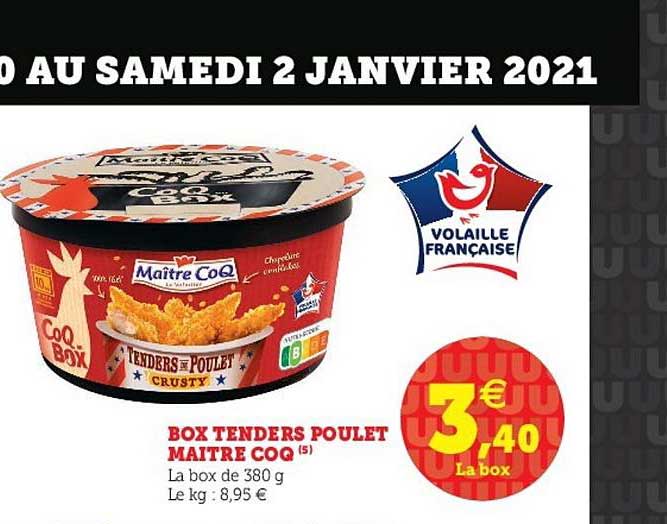 Box Tenders Poulet Maître Coq