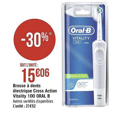brosse à dents électrique cross action vitality 100 oral b