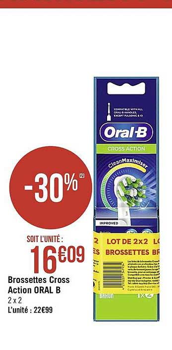 brossettes cross action oral b