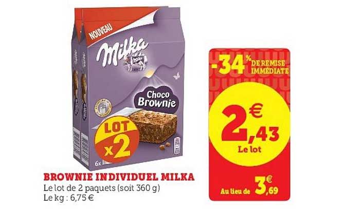 Brownie Individuel Milka
