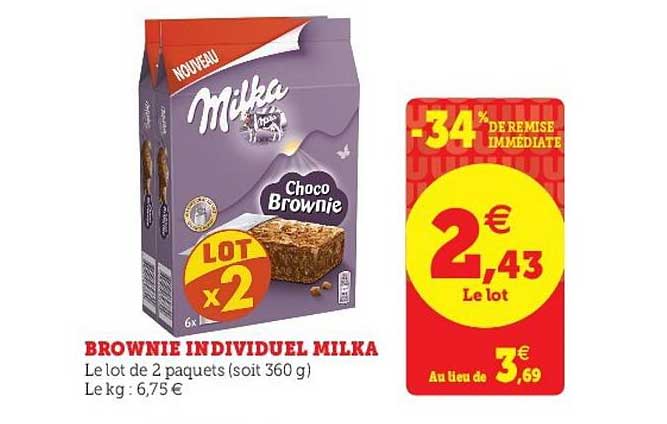 Brownie Individuel Milka