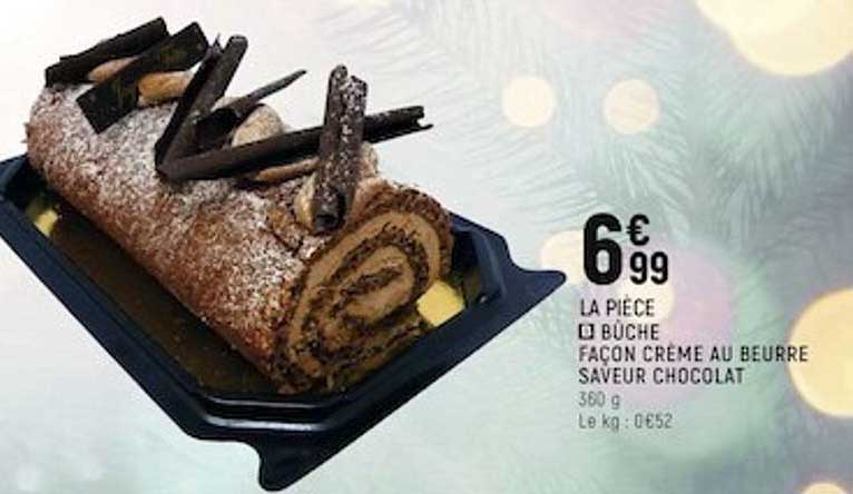 bûche façon crème au beurre saveur chocolat