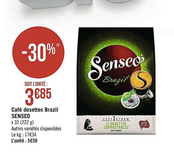 café dosettes brazil senseo