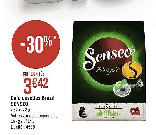 café dosettes brazil senseo