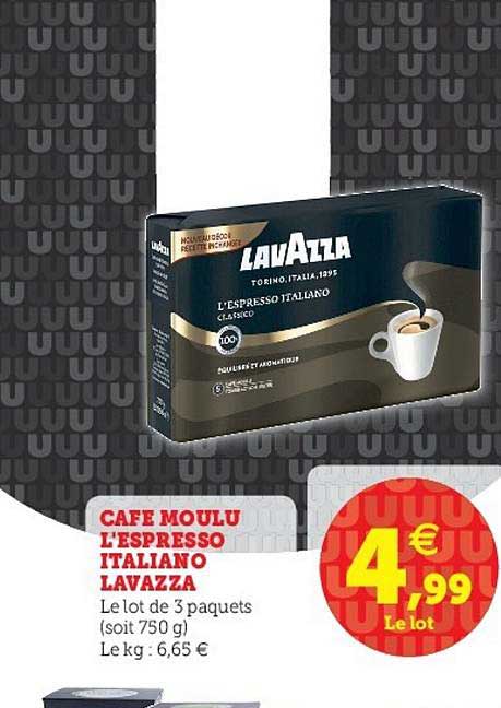 Café Moulu L'espresso Italiano Lavazza