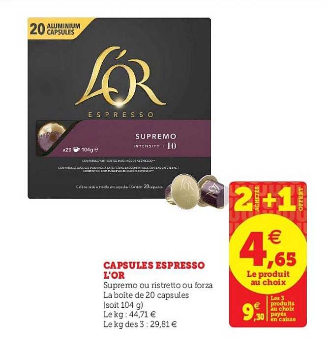 Capsules Espresso L'or