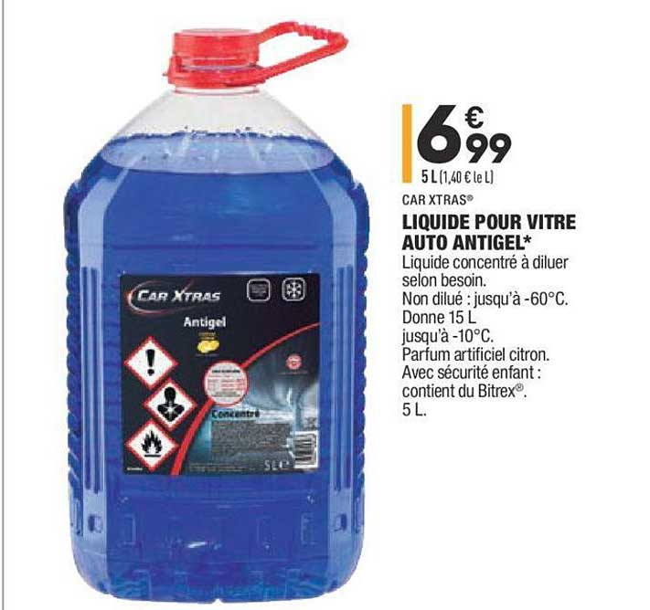 car xtras liquide pour vitre auto antigel