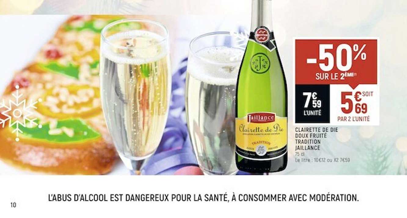 clairette de die doux fruité tradition jaillance -50% sur le 2ème