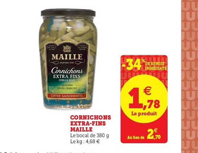 cornichons extra-fins maille