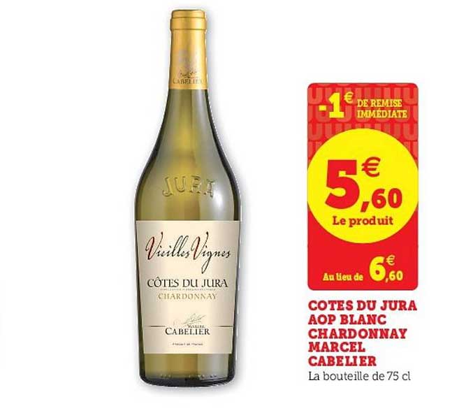 côtes du jura aop blanc chadonnay marcel cabelier