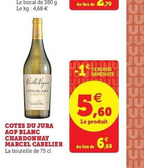 côtes du jura aop blanc chardonnay marcel cabelier