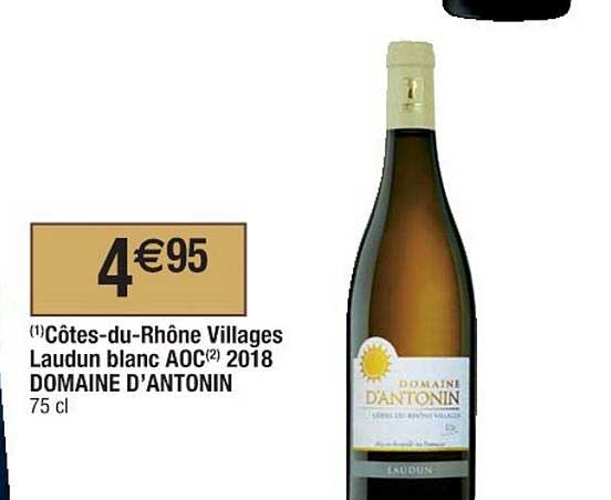 côtes-du-rhône villages laudun blanc aoc 2018 domaine d'antonin