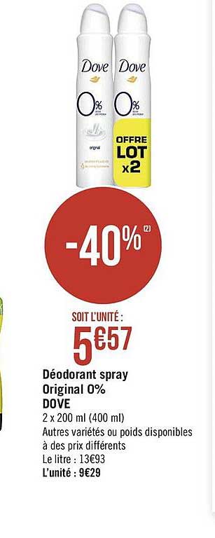 Déodorant Spray Original 0% Dove