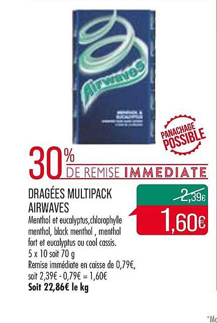 Dragées Multipack Airwaves 30% De Remise Immédiate