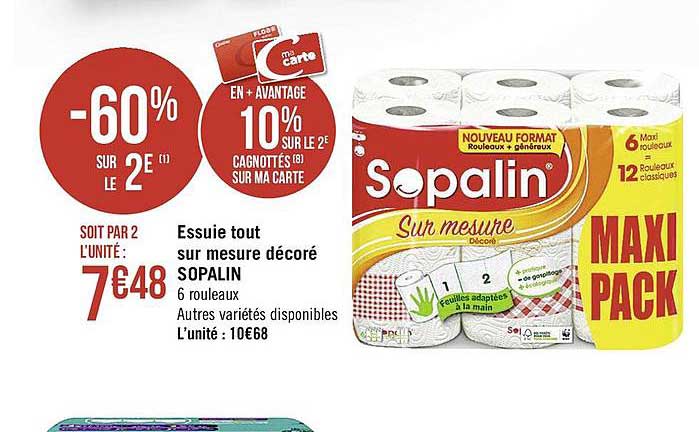 Essuie Tout Sur Mesure Décoré Sopalin