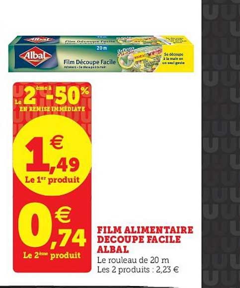 film alimentaire découpe faciel albal