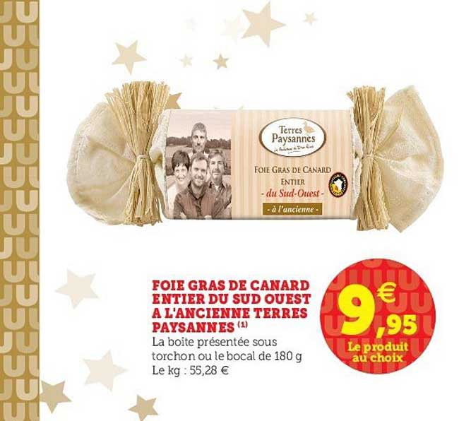 foie gras de canard entier du sud ouest à l'ancienne terres paysannes