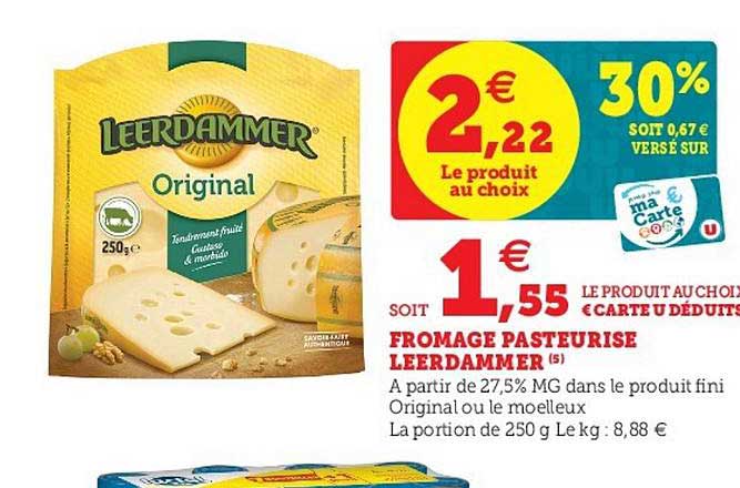 Fromage Pasteurisé Leerdammer