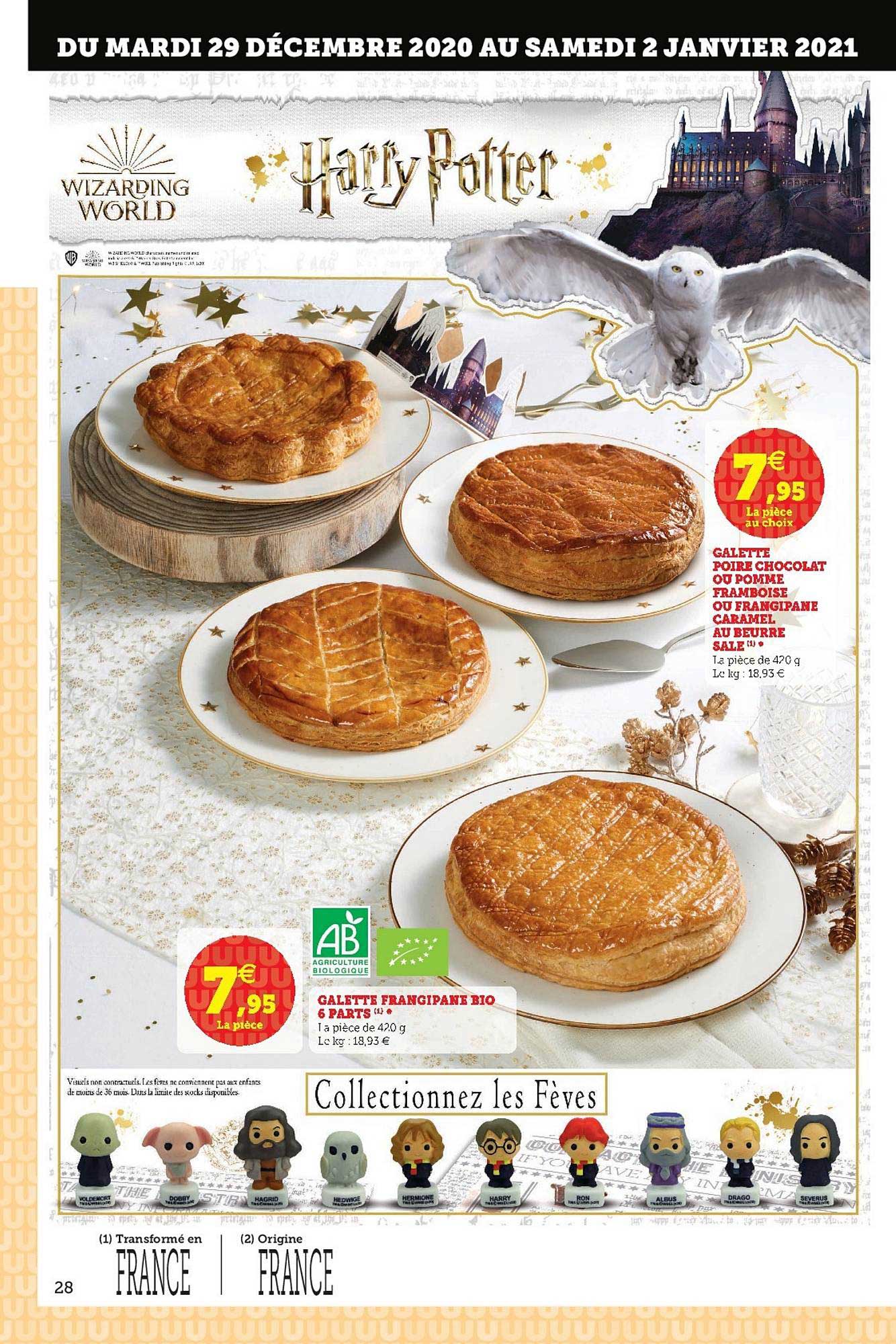 Galettes Poire Chocolat Ou Pomme Framboise Ou Frangipane Caramel Au Beurre Salé, Galette Frangipane Bio 6 Parts