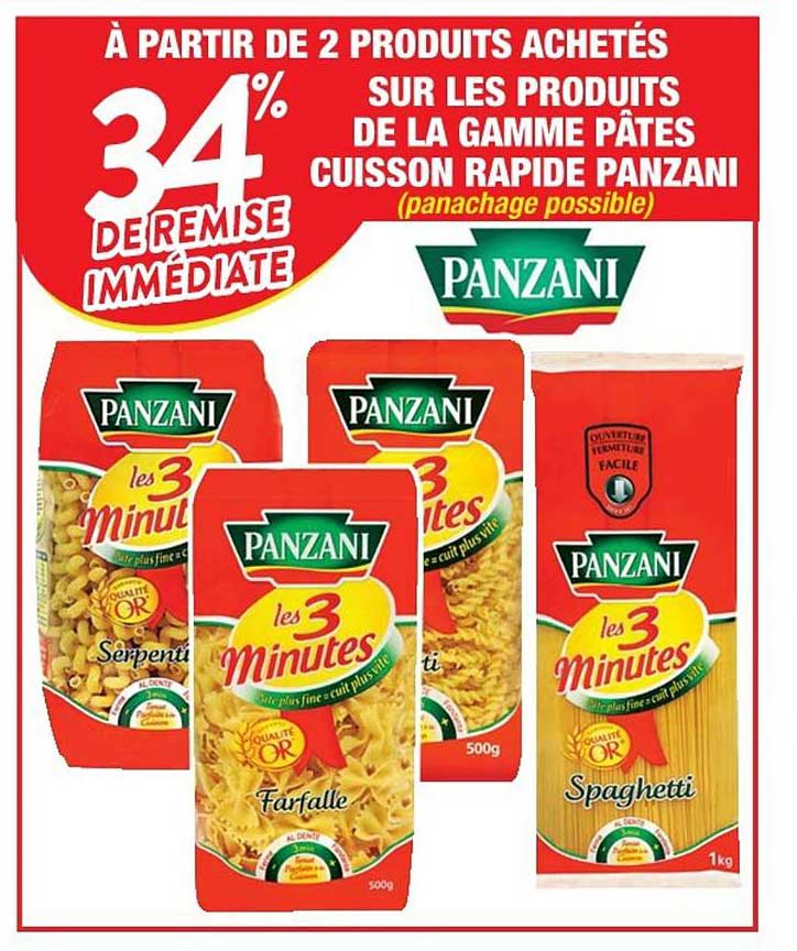Gamme Pâtes Cuisson Rapide Panzani