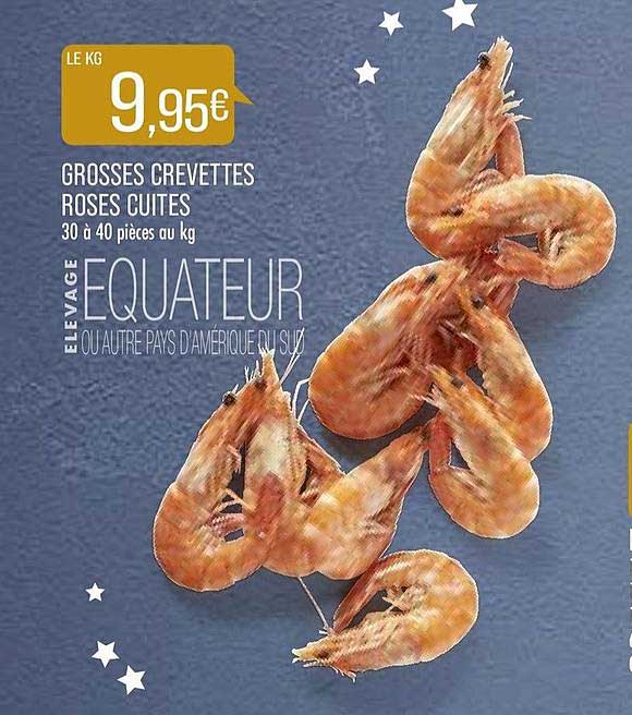 grosses crevettes roses cuites