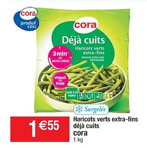 Haricots Verts Extra-fins Déjà Cuits Cora