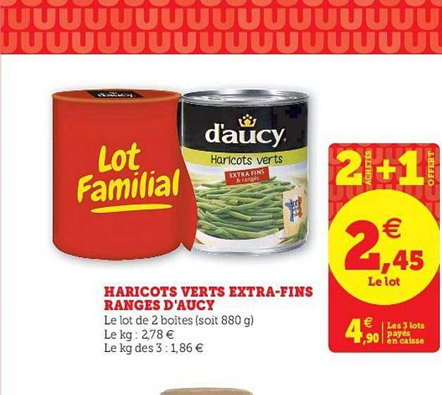 haricots verts extra-fins ranges d'aucy
