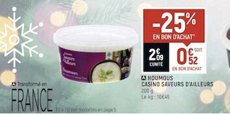 houmous casino saveurs d'ailleurs