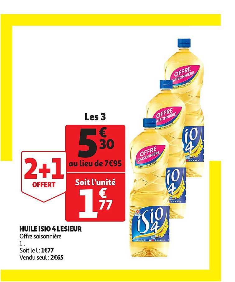 huile isio 4 lesieur 2+1 offert