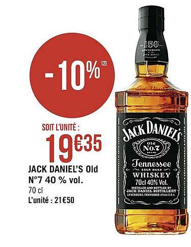 jack daniel's old n°7 40% vol.