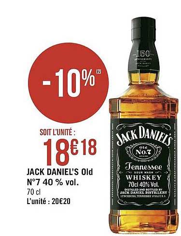 jack daniel's old n°7 40% vol.