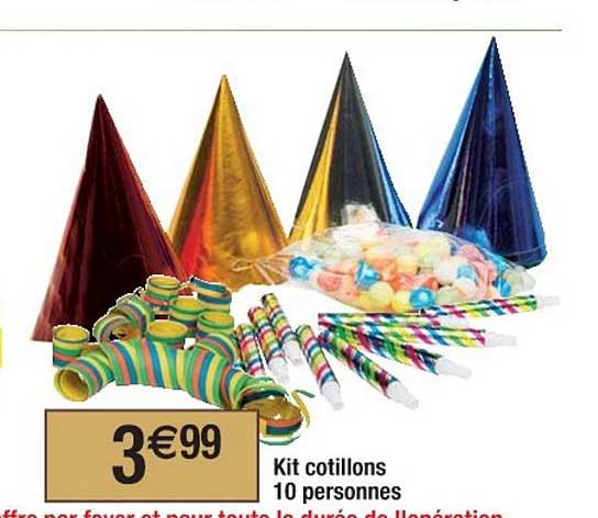 kit cotillons 10 personnes