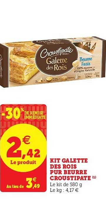 kit galette des rois pur beurre croustipate