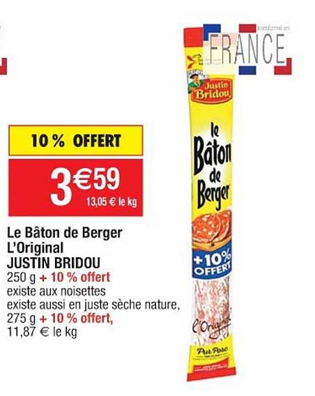 le bâton de berger l'original justin bridou