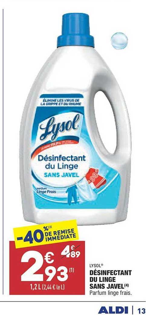 Lysol Désinfectant Du Linge Sans Javel -40% De Remise Immédiate